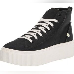 Black Canvas High-Top Sneakers